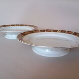 Pair of KG Lunéville "Vittefleur" pedestal dishes, early 20th century