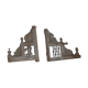 Two parts of railings, kind of crows from the 19th century. century carved wood