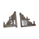 Two parts of railings, kind of crows from the 19th century. century carved wood