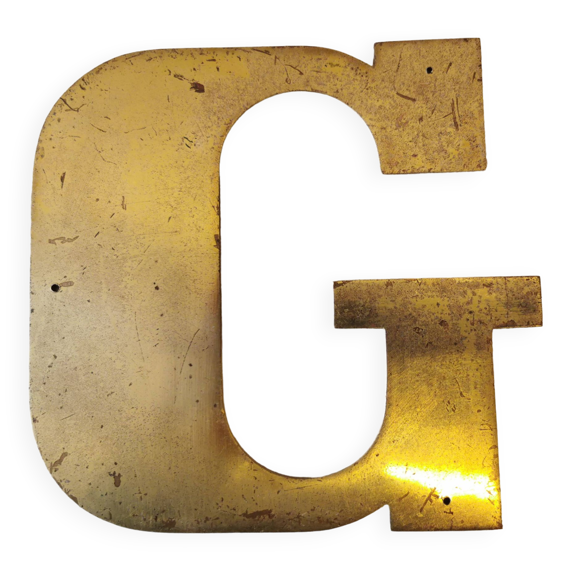 Letter "G" in brass