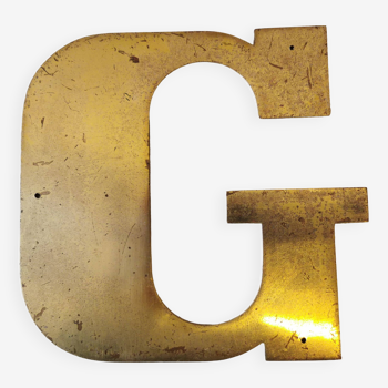 Letter "G" in brass