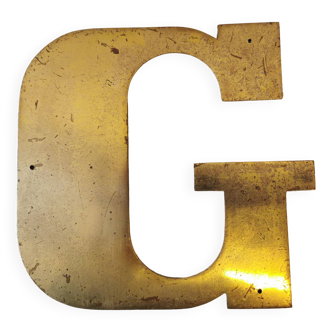 Letter "G" in brass