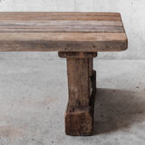 Primitive dining table, solid wood