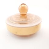 Pink glass vanity jar