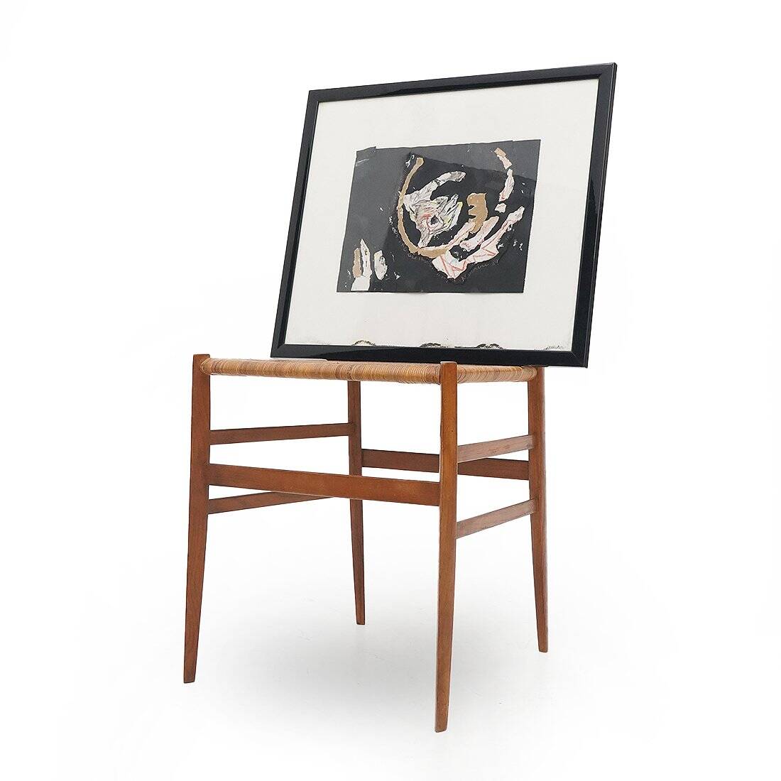 Ansgar Elde, Composition, Mixed Techniques on Cardboard, 1980s, Framed