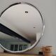 Round chrome metal mirror 1970s