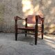 Fauteuil Safari cuir et simili cuir