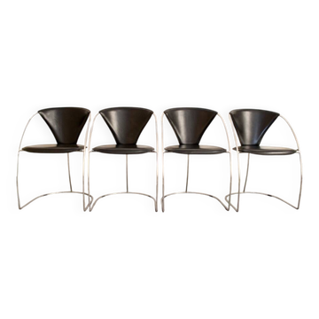 4x Italiaanse design stoelen merk Arrben model Linda