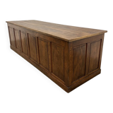 Very large old oak trading counter, XXL format