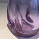 Purple glass piriform vase. Circa 1970.