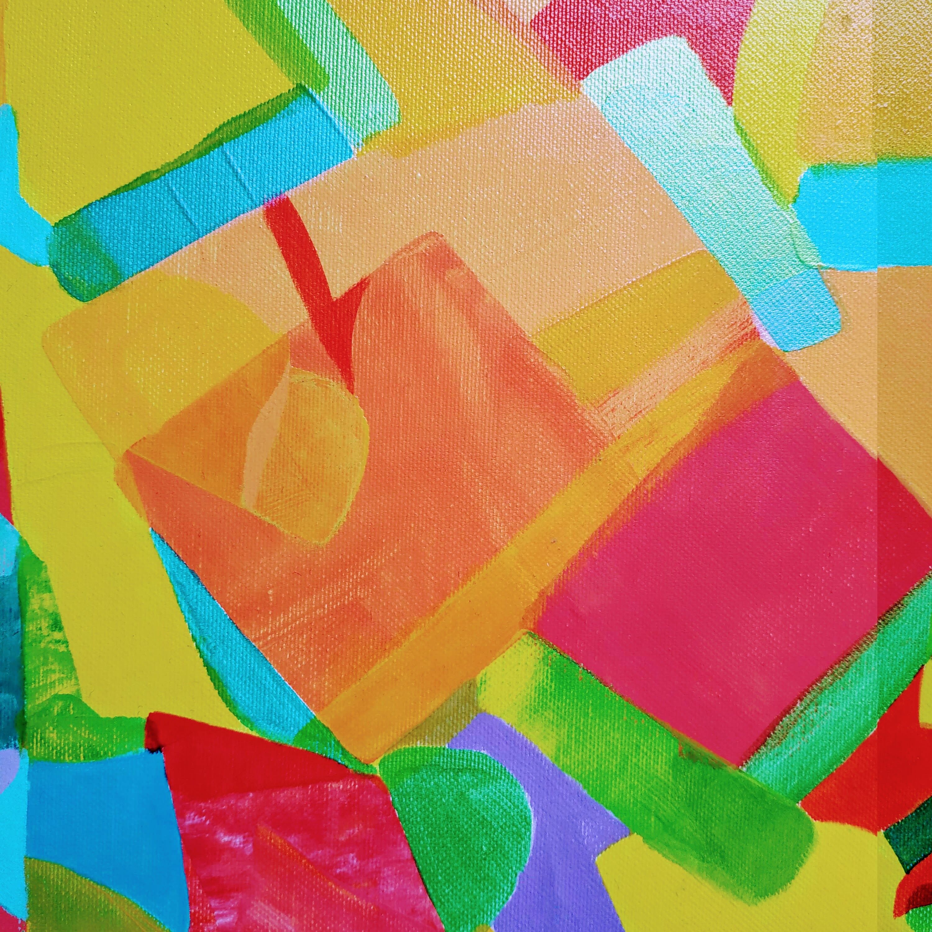 Abstract painting contemplation