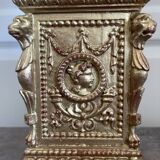 Antique Large Cassolette Lamp Empire Greek Roman Gilded Wood 19th Century 60