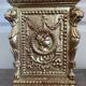 Antique Large Cassolette Lamp Empire Greek Roman Gilded Wood 19th Century 60
