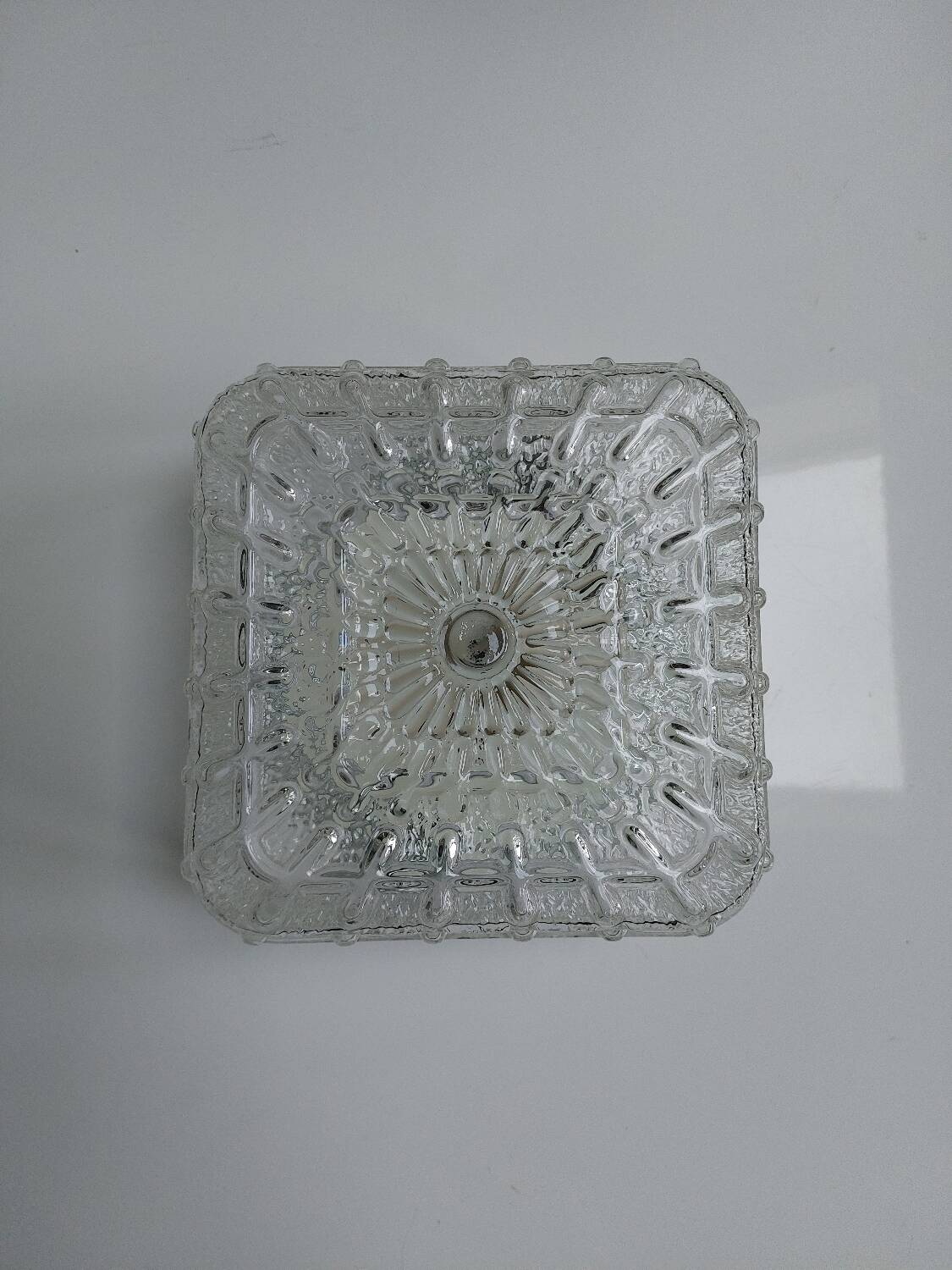 Plafonnier applique verre minimaliste 1970/ 1980