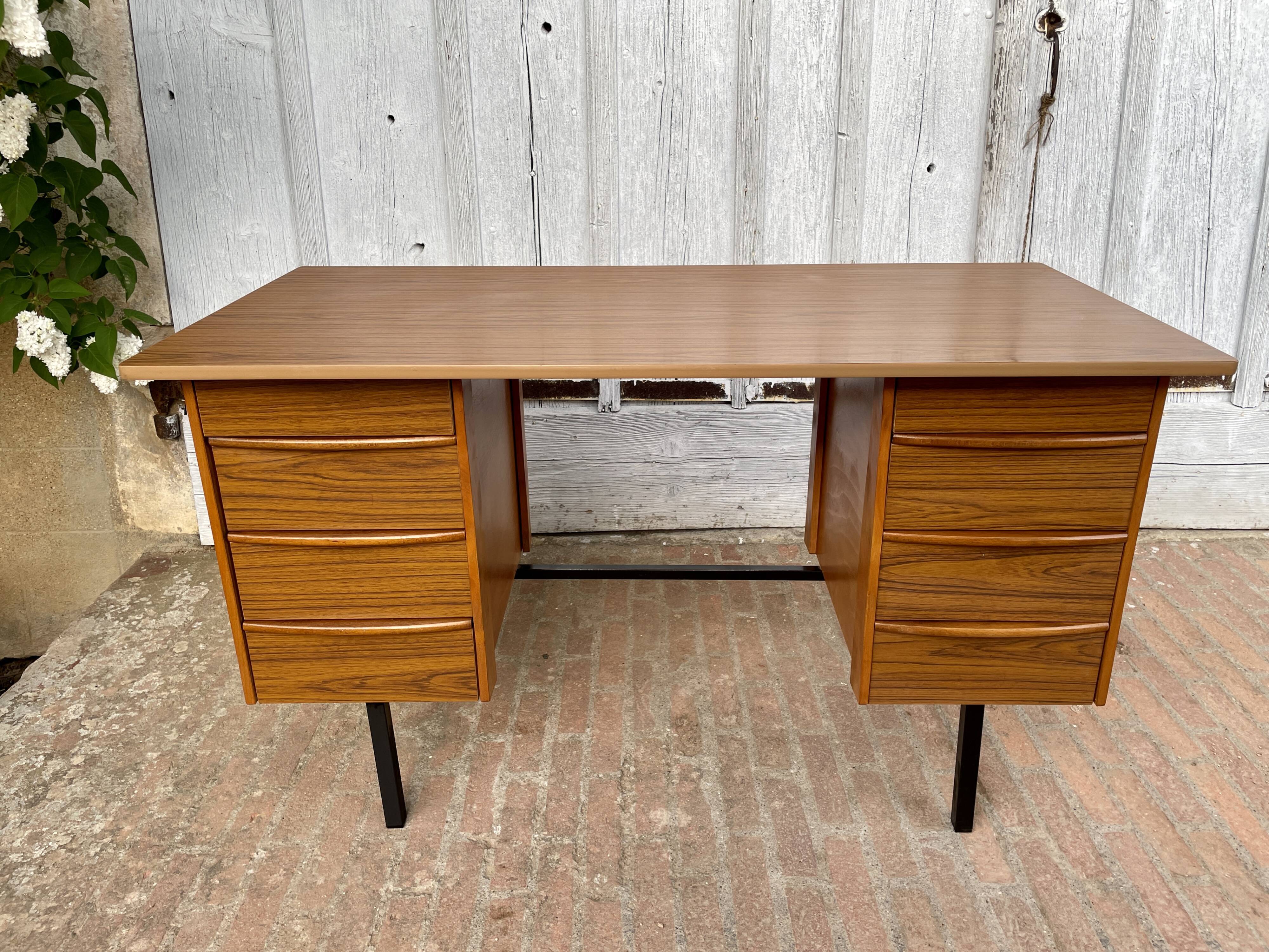 1960 modernist desk with 8 drawers