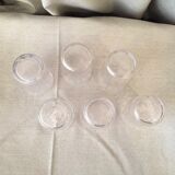 Suite of 5 glasses in crystal a cooked wine of the years 1930
