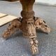 Round extendable dining table Napoleon III renovated in 19th-century oak.