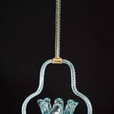 Blu acquamarine Murano glass chandelier by Barovier e Toso, 1940s