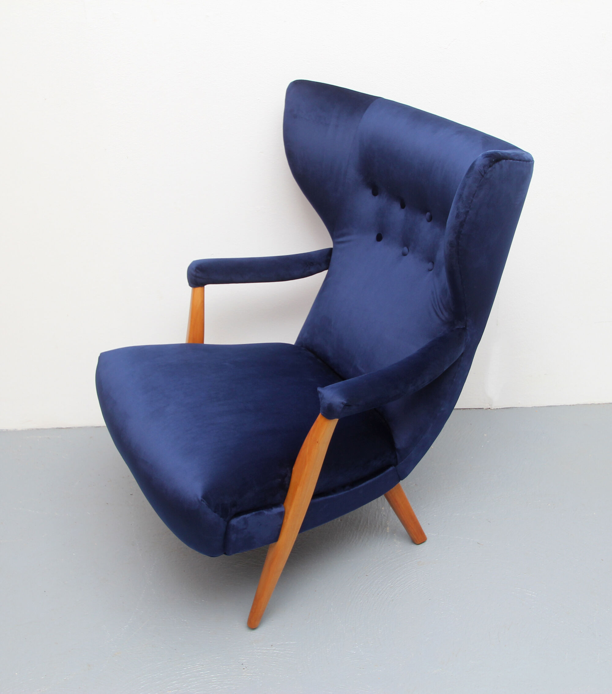 1950s highjack chair with stool, completely restored