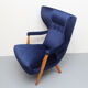 1950s highjack chair with stool, completely restored