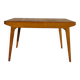 Table vintage en bois avec pieds compas