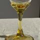 Set of 6 vintage yellow stemmed glasses: consisting of 4 large and 2 small.