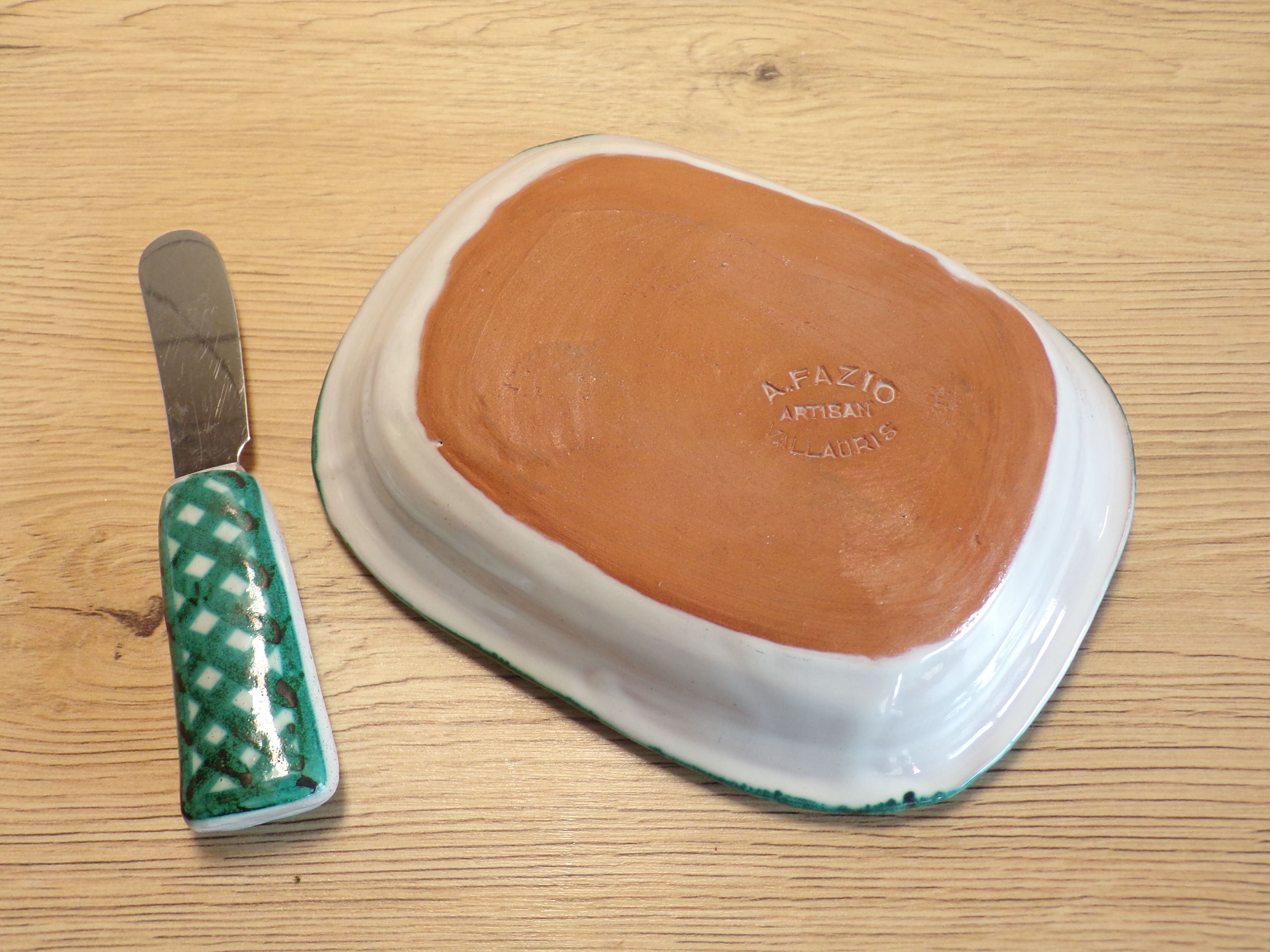 Ceramic butter cellar vallauris antoine fazzio