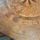 Marquetry pedestal table