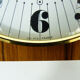 Jaz Electronic Lic Alto France clock in formica, bulging glass frame. Year 70