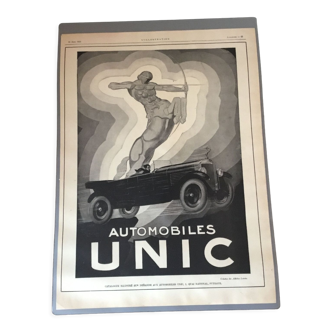 Publicité vintage à encadrer unic