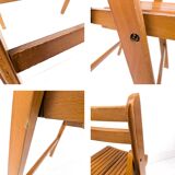Lot de 2 chaises pliantes vintage en bois, design danois