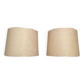 Half-moon lampshade wall lights (pair of)