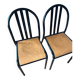 Pair of vintage metal bistro chairs