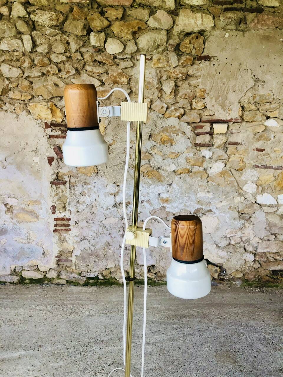 Vintage adjustable floor lamp by Vrieland design, circa 70's/80's