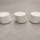 Modules / poufs design blancs inclinés – lot de 3