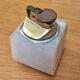Vintage 1970's onyx lighter and ashtray smoking kit