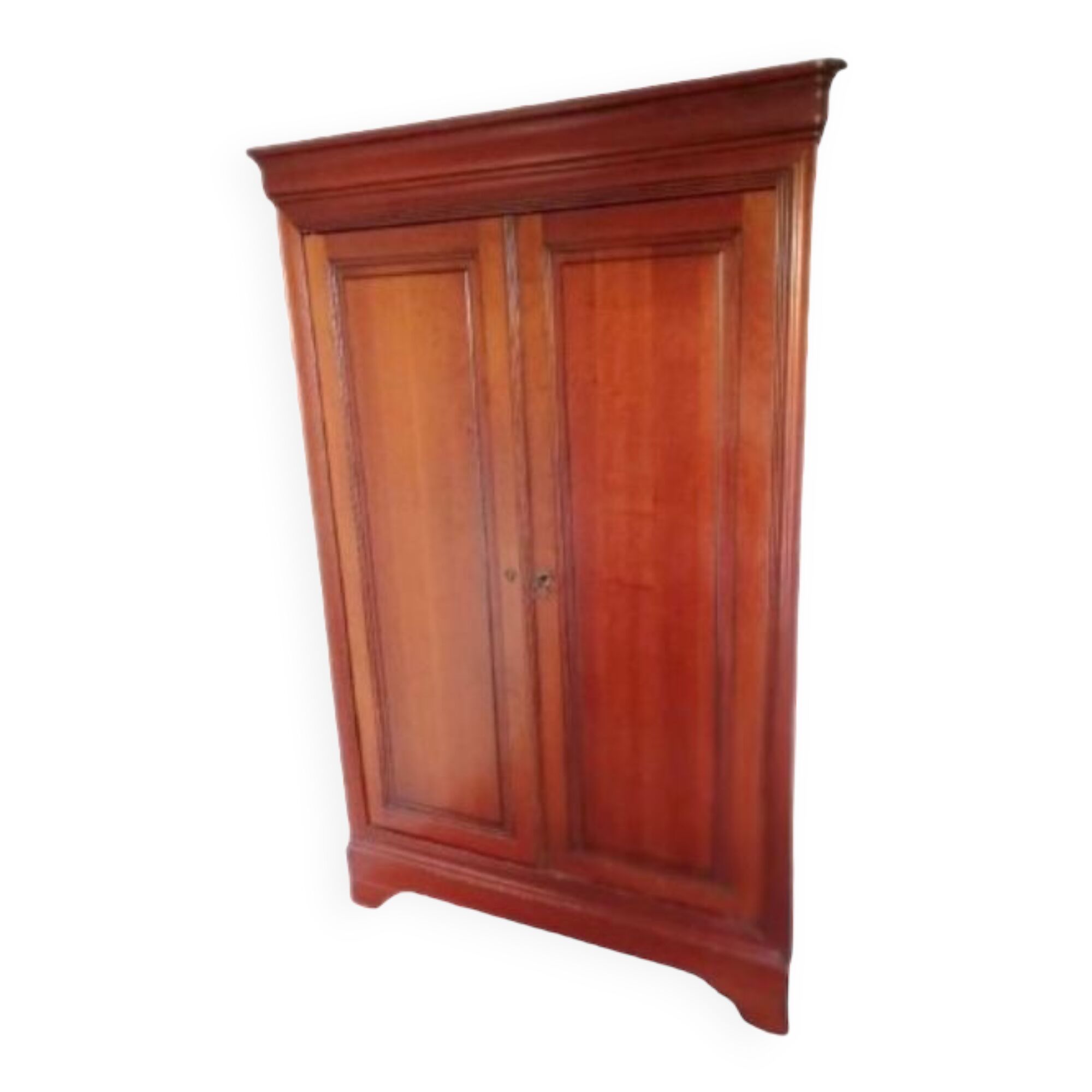 Louis Philippe style solid cherry wood wardrobe