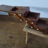 Wooden sewing cart