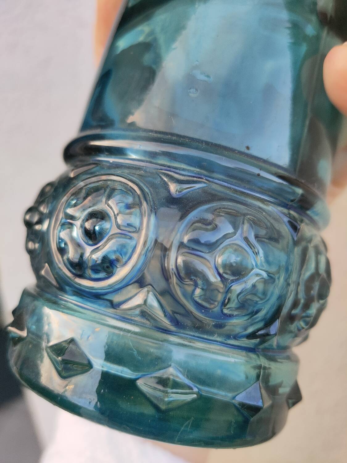 Turquoise blue bottle