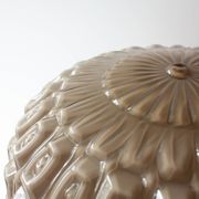 1940s Portuguese Art Deco Table Lamp with Gray Opaline Shade