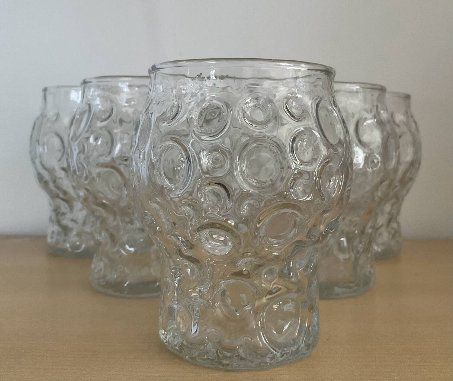 Série de 6 verres vintage années 70