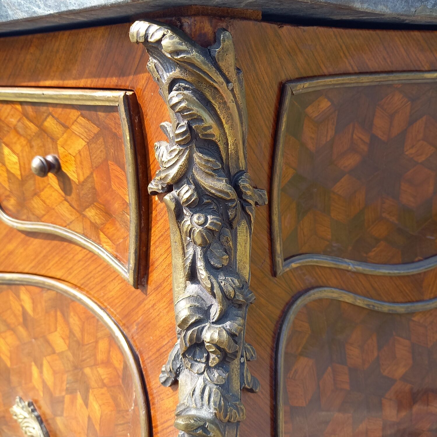 Louis XV Style Curved Chest of Drawers