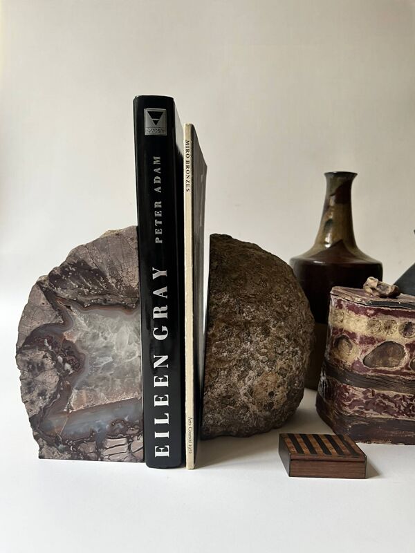 Serre livre slowdesign en cristal d'agate & quartz polie