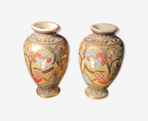 Lot de 2 vases céramique orientaux
