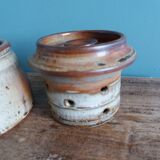 Water butter dish in Puisaye stoneware, Jean-Pierre Prud'homme