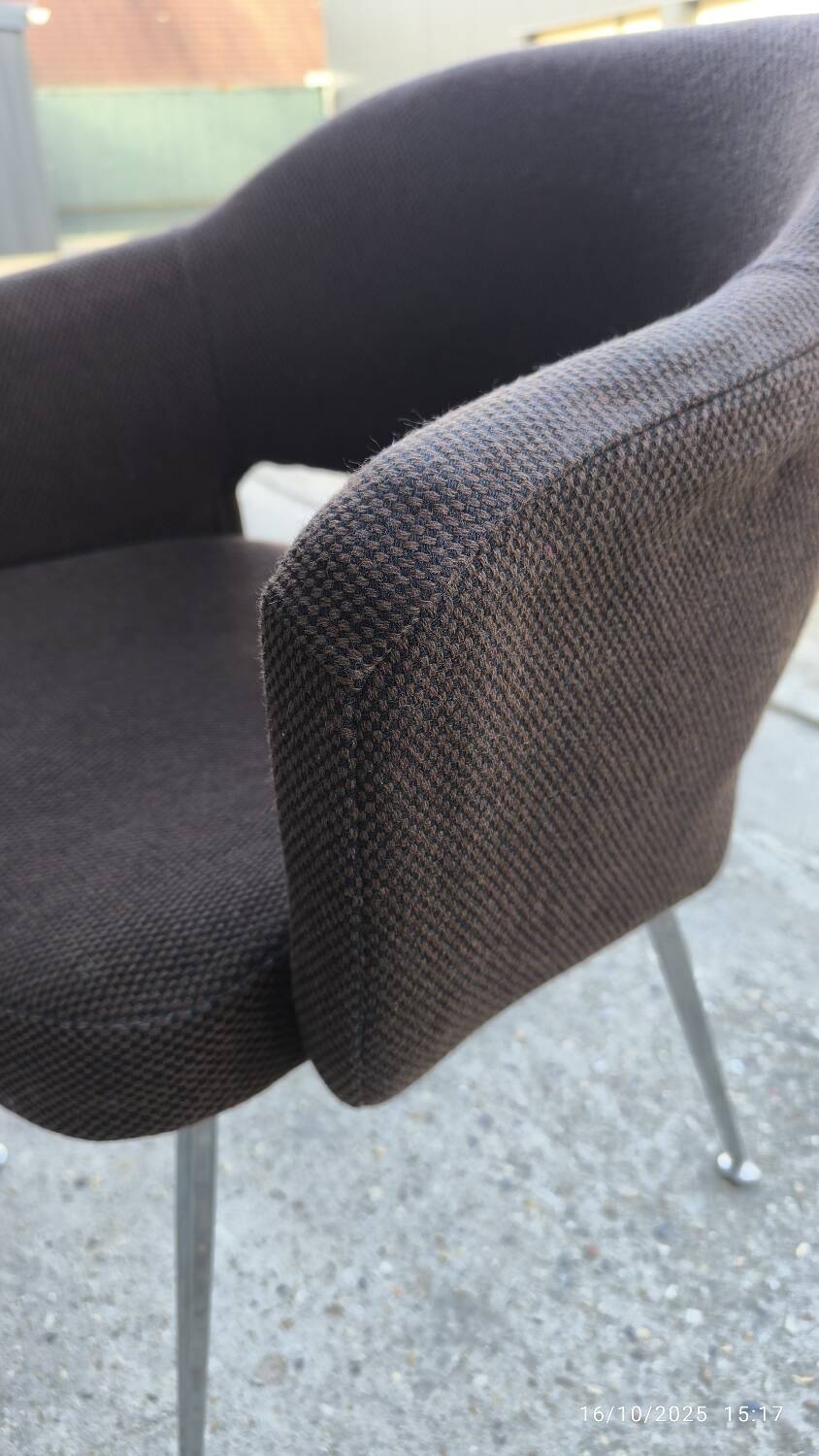 1970s tweed conference chair