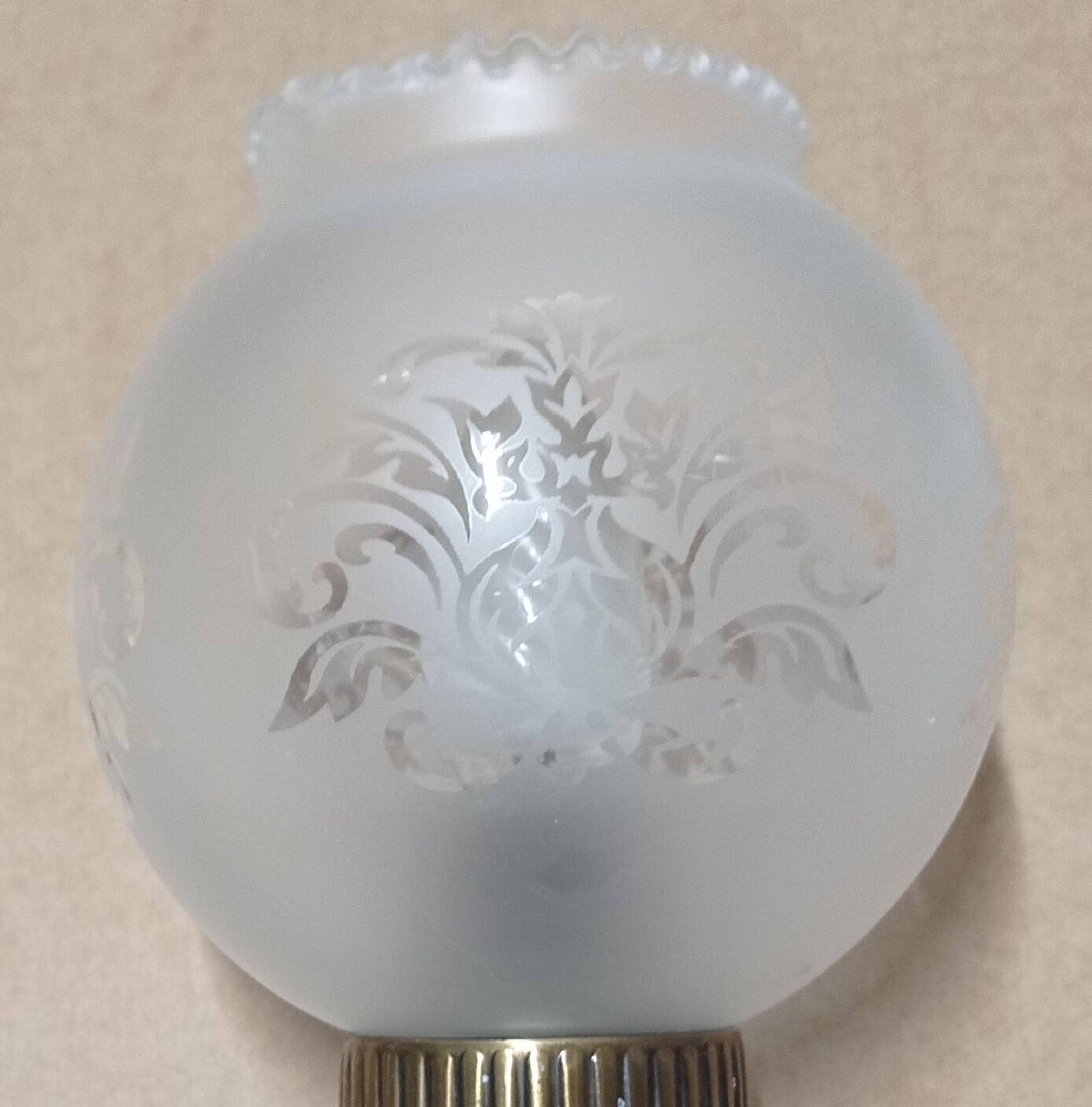 Vintage ball wall light - mid century style - bronze and frosted glass - excellent condition