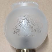 Vintage ball wall light - mid century style - bronze and frosted glass - excellent condition