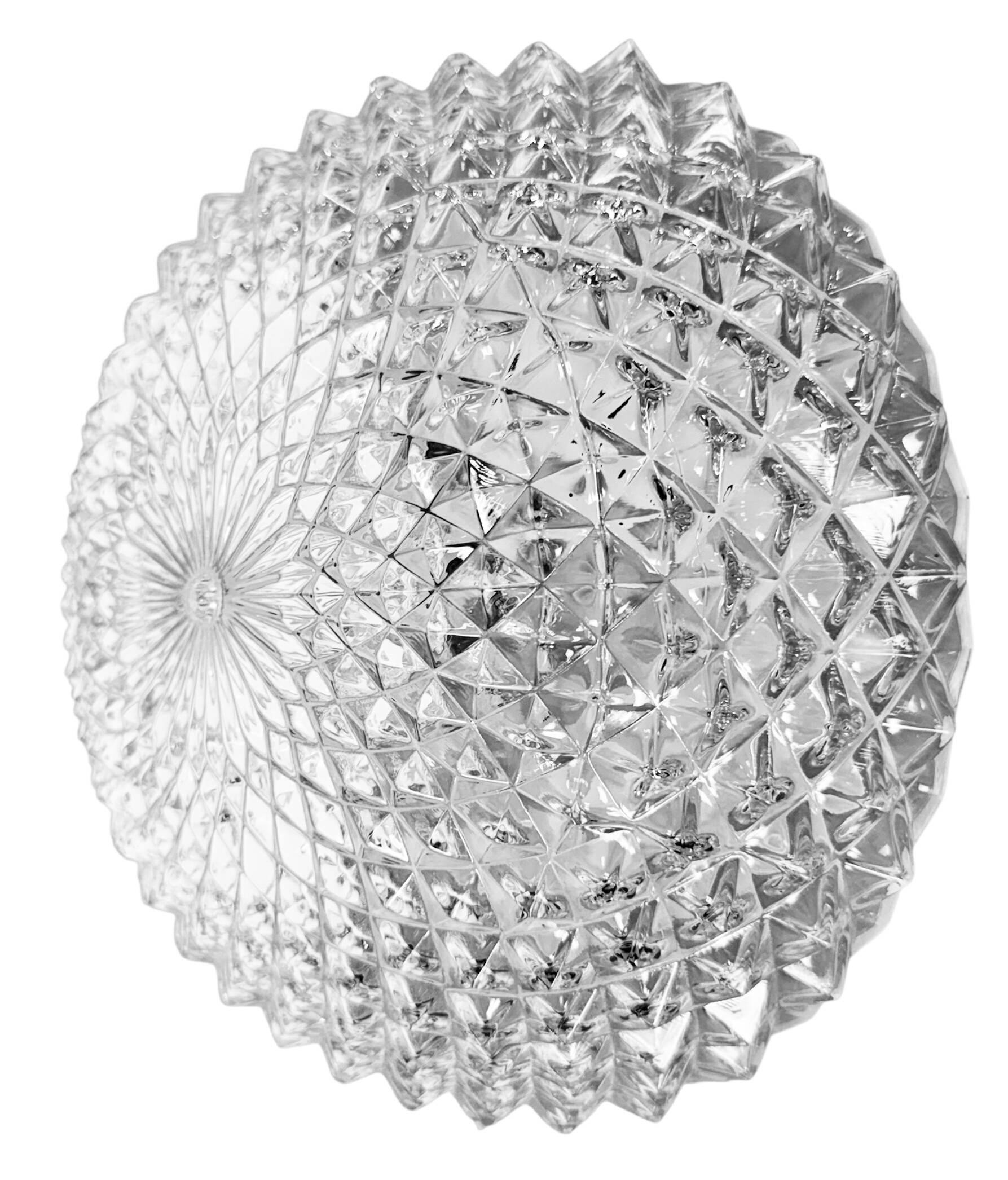 Vintage Glass Wall or Ceiling Light, 1970s
