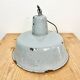 Industrial grey enamel factory lamp, 1960s